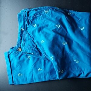 Old navy capris blue embroidered anchor